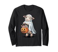 Halloween Mouton Fantôme Citrouille Farce Ou Friandise Manche Longue
