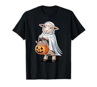 Halloween Mouton Fantôme Citrouille Farce Ou Friandise T-Shirt