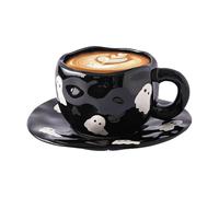 Halloween Mug - 320ml Ceramic Irregular Drinking Cups, 17x17x9.5cm Holiday Drinkware For Wine Milk Beer Juice Tea Collectors Students Teachers Living Room Office Restaurant Hotel Study Fall Gatherings
