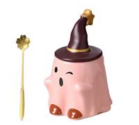 Halloween Mug with Adorable Ghostface Design - Ceramic Ghost Coffee Mug Featuring Purple Wizard Hat, Perfect Cute Gifts for Family & Friends During Halloween Season (#3)
