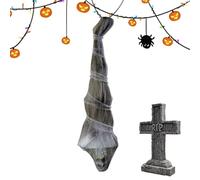Halloween Mummy - Accessoire réutilisable, yeux illuminés | Cadavre de tremblements effrayants avec yeux illuminés, décorations de maisons hantées, fêtes et événements d'Halloween, ce L