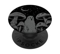 Halloween Mushroom Ghost Vintage Grunge 90 Aesthetic Graphic PopSockets PopGrip Adhésif