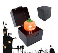 Halloween Music Box, Spooky Musical Case, Hand Crank Mechanism, Compact Decorative Design, Themed Artistic Detailing, Ideal for Displays and Presents During Holiday Celebrations, 2.76x2.83x2.83 inches