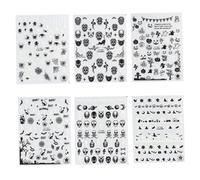 Halloween Nail Art Stickers Glow in the Dark Nail Seccules 3D Auto-adhésif Fluorescent Autocollants Skull Spider Witch Ghost Pumpkin Bat Snake Nail Design pour les femmes et les filles 6pcs