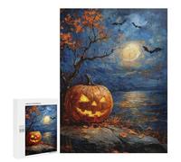 Halloween Night Pumpkin Scene Puzzle 1000 Pièces Educa Jouet en Bois Cadeau Unique Décoration Intérieure Jeu Éducatif Challenge Toy Adultes Et Enfants À Partir De 14 Ans 500 PCS