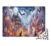 Halloween Night Scene Puzzle 1000 Pièces Educa Jouet en Bois Jeu D'Intelligence Décoration Intérieure Jeu Éducatif Challenge Toy Adultes Et Enfants À Partir De 14 Ans 52x38cm/1000pcs