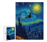 Halloween Night Sky Art Print Puzzle 1000 Pièces Educa Jouet en Bois Cadeau Unique Décoration Intérieure Jeu Éducatif Challenge Toy Adultes Et Enfants À Partir De 14 Ans 500 PCS