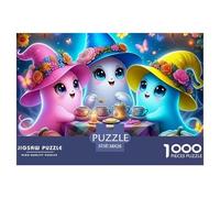 Halloween Night with Ghost and Rats Matériau Cartonné De Qualité Jeu De Puzzle Classique, Parfait pour Le Partage Familial Et Le Divertissement Intérieur 38x26cm/1000pcs