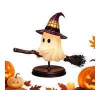 Halloween Nightstand Lamp USB Ghost On Broom Decorative Nightlight