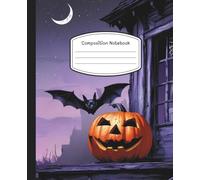 Halloween Notebook: Pumpkins and Bats Under the Stars