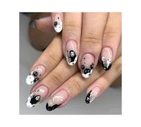 Halloween Nouveau Port d'Armure Mignon Petit Diable Pièces d'Ongles Vente en Gros Faux Ongles Commerce Extérieur Modèles 24 Pièces