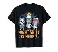 Halloween Nurse Night Shift is Here Fantôme Squelette Zombie T-Shirt
