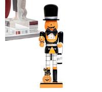 Halloween Nutcracker Figurine, Wooden Nutcracker Model, 10.04in Festive Collectible Decoration for Halloweens Display, Shelf or Table Centerpiece, Seasonal Holiday Decor, Detailed Craftsmanship