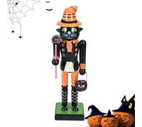 Halloween Nutcracker - Figurines Casse-Noisette En Bois Décoration De Fête | Wooden Nutcracker Figures Avec Goody Bag Fillers, Décoration Maison, Étagère De Cheminée, Halloween Figurine | Fête Cheminé