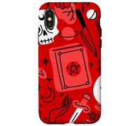 Halloween occulte magique mystique ésotérique rouge sorcellerie Coque pour iPhone X/XS