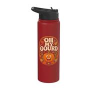 Halloween Oh My Gourd, citrouille, Halloween drôle Stainless Steel Insulated Water Bottle