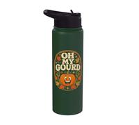 Halloween Oh My Gourd, citrouille, Halloween drôle Stainless Steel Insulated Water Bottle