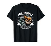 Halloween où Les citrouilles prennent Vie | Une étrange Lune Ronde T-Shirt