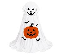 Halloween Outdoor Decor - Standing Spooky Light Up Ghost Dog Statue