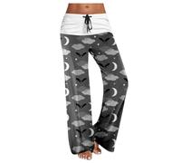 Halloween Pantalon Cargo Enfant Fille Large Confortable à imprimé Patchwork Classique et décontracté pour Femme avec Cordon de Serrage Legging Polaire Grossesse(Grey,M)