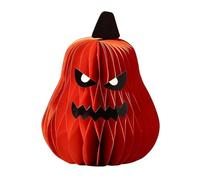 Halloween Paper Pumpkin - 3D Foldable Pumpkin Ghost Table Centerpieces | Paper Material Reusable 3D Foldable Accent Tabletop Mantel Bar Restaurant Shop Porch Patio Halloween Seasonal Decoration