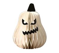 Halloween Paper Pumpkin - 3D Foldable Pumpkin Ghost Table Centerpieces | Paper Material Reusable 3D Foldable Accent Tabletop Mantel Bar Restaurant Shop Porch Patio Halloween Seasonal Decoration