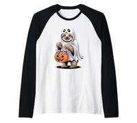 Halloween Paresseux Fantôme Citrouille Farce Ou Friandise Manche Raglan