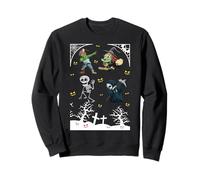 Halloween Party Dab Dance Pose Dabbing Squelette Zombie Loup Sweatshirt