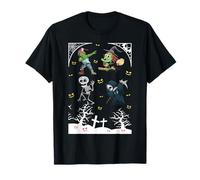 Halloween Party Dab Dance Pose Dabbing Squelette Zombie Loup T-Shirt