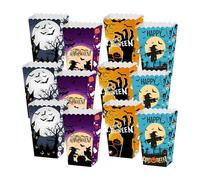 Halloween Party Favor Treat Boxes - Paper Spooky Halloween Popcorn Treat Boxes | Coffre de coffre à pop-corn de truc de structure robuste | Spooky Candy fournit des conteneurs pour l'événement Party