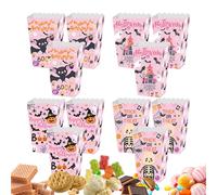 Halloween Party Favor Treat Boxes - Paper Spooky Halloween Popcorn Treat Boxes | Coffre de coffre à pop-corn de truc de structure robuste | Spooky Candy fournit des conteneurs pour l'événement Party