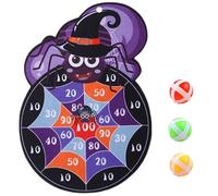 Halloween Party Games Pliable Spider Darts Board avec 3 balles collantes et Coffre ou Tronc ou traite Les Jeux d'halloween pour Les Enfants de fête des Adultes, 5pcs / Set | fléchettes fléchettes