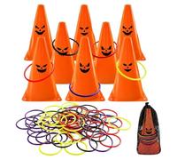Halloween Party Games, Ring Toss Game, Spooky Throwing Activity Indoor | Spooky Toss Ring Design, Indoor Outdoor Throwing Game, Party Activity, for Adults Family Friends Home Backyard Lawn Carnival