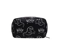 Halloween Party Ghost Boo Spooky Trousse de Maquillage Organiseur Portable Trousse de Maquillage pour Trousse de Maquillage de Voyage, Cadeaux, Trousse de Toilette à Usage Quotidien pour Filles et f