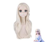 Halloween Party Ice Snow 2 Elsa perruque princesse Elsa Cosplay perruques 65cm droite résistant à la chaleur synthétique cheveux perruques PL-630