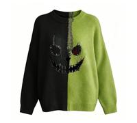 Halloween Patchwork Sweatshirts for Men and Woman Fall Winter | Whether you're chasing kids through a pumpkin patch or just binge-watching scary movies on the couch, this Halloween patchwor