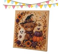 Halloween Pearl Art - 7.87 Inches, 3D Ghost Wall Decor, Beading Kit