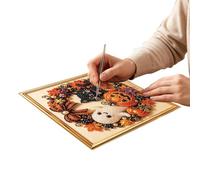 Halloween Pearl Art Set - Sparkling 3D Bead Pumpkin Cat Ghost Ornament