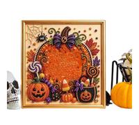 Halloween Pearl Art Set - Sparkling 3D Bead Pumpkin Cat Ghost Ornament