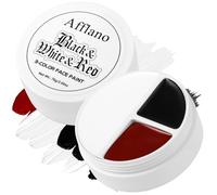 Halloween Peinture Visage Noir Blanc Rouge Goth Clown Maquillage Red White Peinture Pour Corps Halloween Maquillage Pour Visage Cosplay Scène Monstre Fantaisie Zombie SFX Squelette