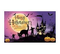 Halloween Photo Backdrop - Happy Halloween Banner, Hallowen Party Backdrops, Spooky Photography Background Party Supplies for Kids Adult Birthday Home Indoor Wedding Decor School Activity