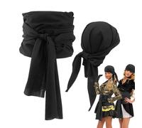 Halloween Pirate Cosplay - Ensemble De Bandeau Pirate, Kit De Ceinture De Taille Détaillé | Chapeau Et Écharpe Authentiques Performances Théâtrales Combinées, Rassemblements De Vacances, Aventures