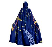 Halloween Poignet Guidon Compatible with Moto Capes d pour Femmes à Capuche Unisexes Bureau(Blanc,Taille Unique)