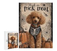 Halloween Poodle Skeleton Costume-1 Puzzle 1000 Pièces Educa Jouet en Bois Cadeau Unique Décoration Intérieure Jeu Éducatif Challenge Toy Adultes Et Enfants À Partir De 14 Ans 500 PCS