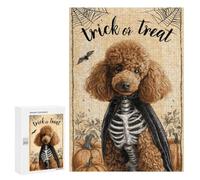 Halloween Poodle Skeleton Costume-2 Puzzle 1000 Pièces Educa Jouet en Bois Cadeau Unique Décoration Intérieure Jeu Éducatif Challenge Toy Adultes Et Enfants À Partir De 14 Ans 300 PCS
