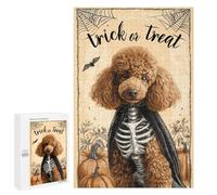 Halloween Poodle Skeleton Costume-2 Puzzle 1000 Pièces Educa Jouet en Bois Cadeau Unique Décoration Intérieure Jeu Éducatif Challenge Toy Adultes Et Enfants À Partir De 14 Ans 1000 PCS