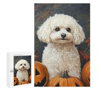 Halloween Poodle with Pumpkins Puzzle 1000 Pièces Educa Jouet en Bois Cadeau Unique Décoration Intérieure Jeu Éducatif Challenge Toy Adultes Et Enfants À Partir De 14 Ans 1000 PCS