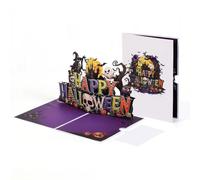 Halloween Pop-Up Greeting Card Handmade Haunted House Skull