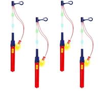 Halloween Poteau à Lanterne, 4 Pièces Colorées Longeur 40cm Bâton à Lanternes Led pour Adultes Enfants pour Halloween St Martin Fêtes Décoration