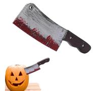 Halloween Prank Prop Simulation Faux Cutter | Bloody Toy Knife | 30-30,5 cm Taille Options, Lightweight 45-60 g ABS Build, Réalistic Random Blood Splatter Details, For Costume Parties